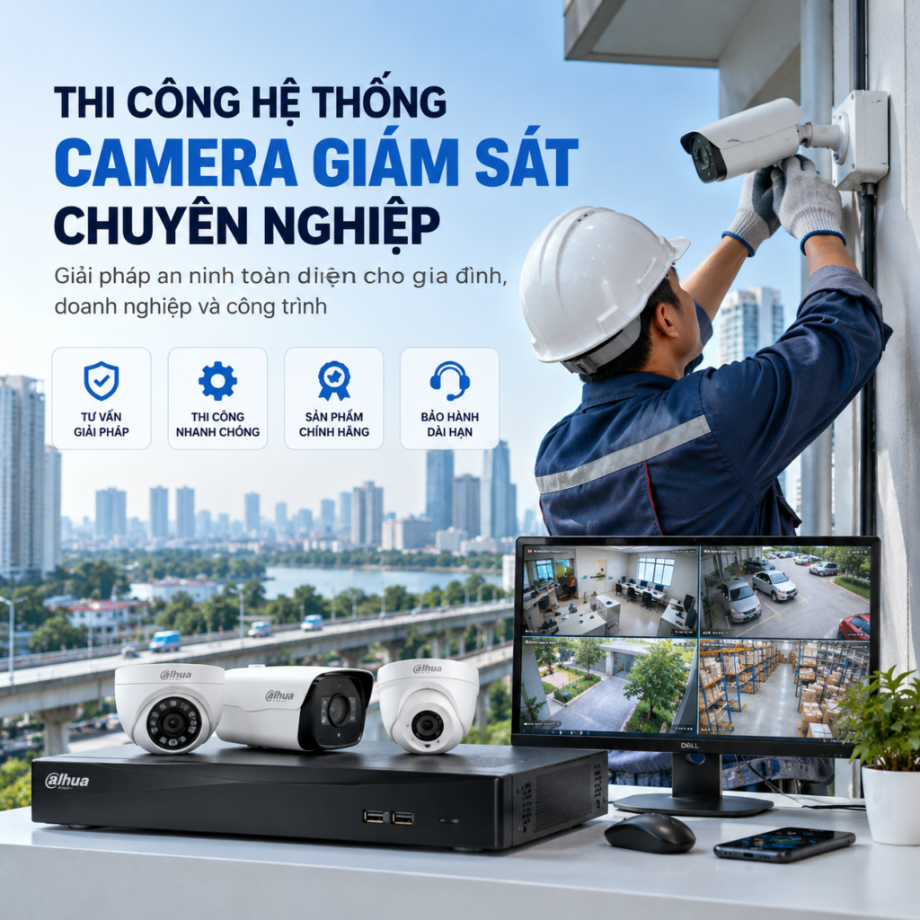THI CÔNG HỆ THỐNG CAMERA GIÁM SÁT CHUYÊN NGHIỆP